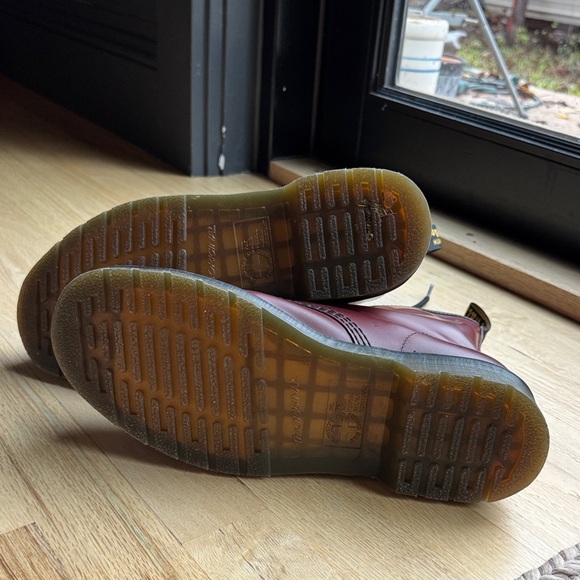 Dr. Martens Burgundy Leather Boots - Picture 4 of 4